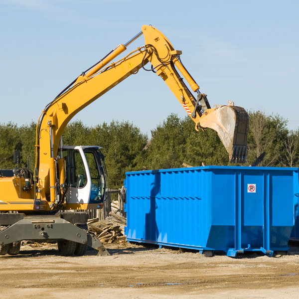 are there any restrictions on where a residential dumpster can be placed in Portlandville